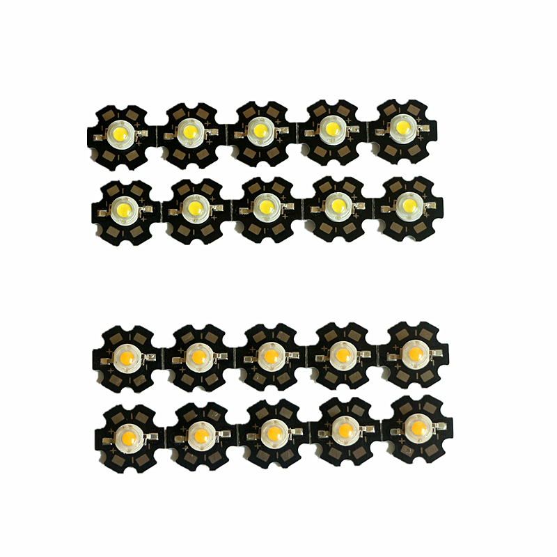 1W/3W 10PCS High Power LED Light Beads With 20mm Star PCB Platinum Radiator 1W/3W 10PCS High Power LED Light Beads With 20mm Star PCB Platinum Radiator